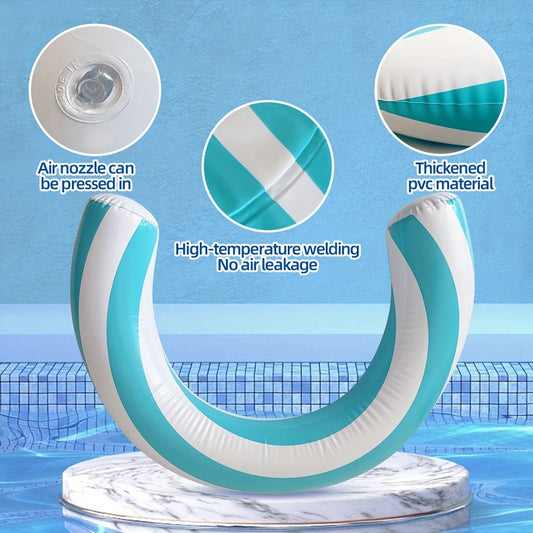 Adult Inflatable Swimming Ring - Durable PVC, Blue, Perfect for Pool Parties & Outdoor Fun
