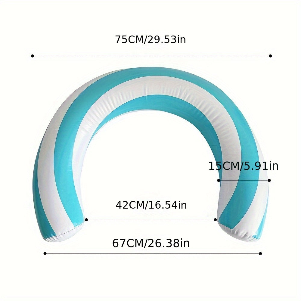 Adult Inflatable Swimming Ring - Durable PVC, Blue, Perfect for Pool Parties & Outdoor Fun